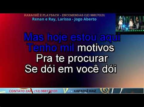 lyrics jogo aberto (part. larissa)renan & ray - jogo aberto renan ray letra